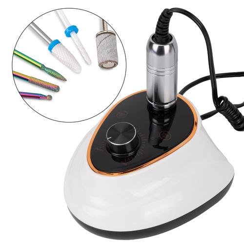 Frezarka do paznokci 65W do manicure i pedicure biało-czarna M5 35 000 obrotów