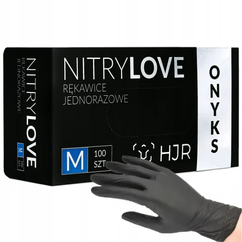 Onyks Rękawiczki nitrylowe jednorazowe czarne M