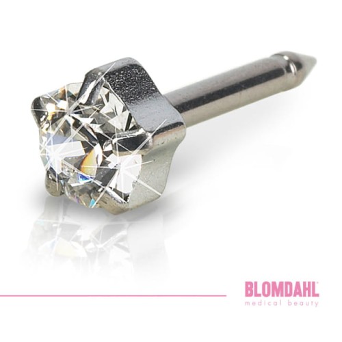 BLOMDAHL kolczyk przekłuciowy Tiffany Crystal Silver 5 mm