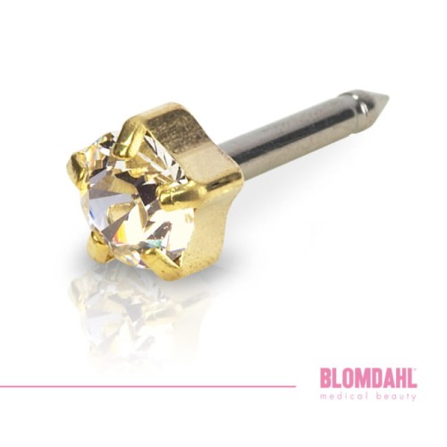BLOMDAHL kolczyk przekłuciowy Tiffany Crystal Gold 4 mm